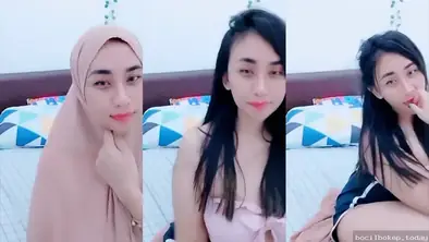 Cewek Hijab Polos Lepas Kendali di Aplikasi Live